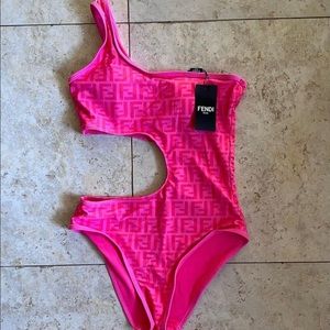 Fendi cut out one piece bikini